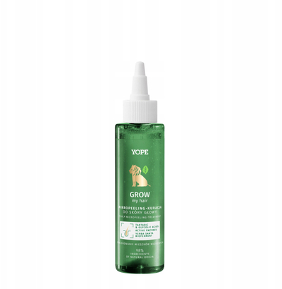 Mikropiling për lëkurën e kokës Yope Grow My Hair, me acide dhe enzima, 115 ml