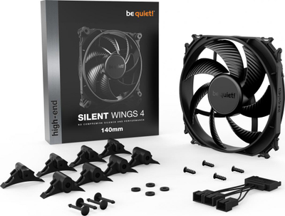 Ftohës be quiet! Silent Wings 4, 140 mm, i zi