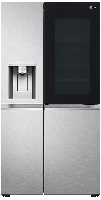 Frigorifer side by side LG GSXE90MBDD InstaView, 628L, dispenser ujë dhe akull, inoks argjendtë
