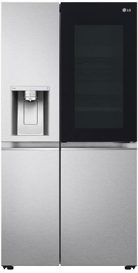 Frigorifer side by side LG GSXE90MBDD InstaView, 628L, dispenser ujë dhe akull, inoks argjendtë