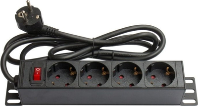 Zgjatues energjie Alcasa GC-N0075, 4 dalje, me çelës ndezje, i zi