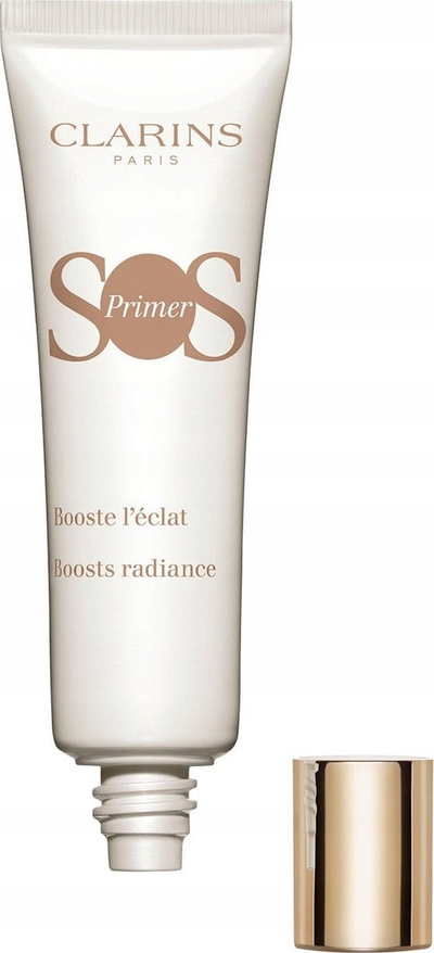 Primer fytyre Clarins SOS Primer White, hidratues, për shkëlqim, i bardhë