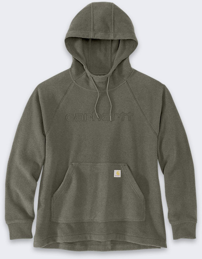 Bluzë me kapuç Carhartt Force Flex për goca, microfleece, gri e errët