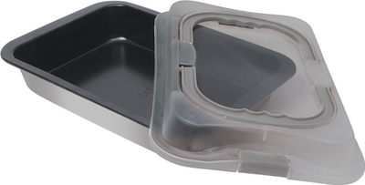 Tepsi pjekjeje Berlinger Haus Aspen BH-7652, 36.5 x 24.5 cm, me kapak, gri