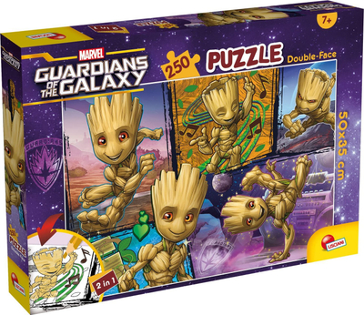Puzzle Lisciani Disney Marvel Groot, 250 copa, me dy anë, shumëngjyrësh