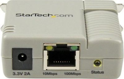 Server printimi rrjeti StarTech PM1115U2, 1 port 10/100 Mbps, paralel Ethernet, bezhë