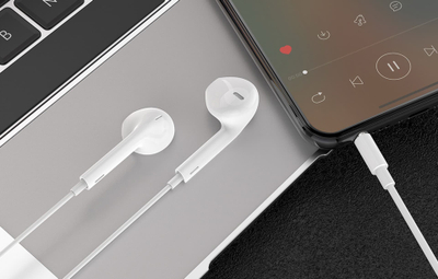 Жичани слушалки Foneng T34 In Ear, 3.5 мм приклучок, со микрофон, бели