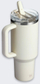 Gotë termike Stanley Quencher ProTour Flip Straw, 0.89L, çelik inoks, krem