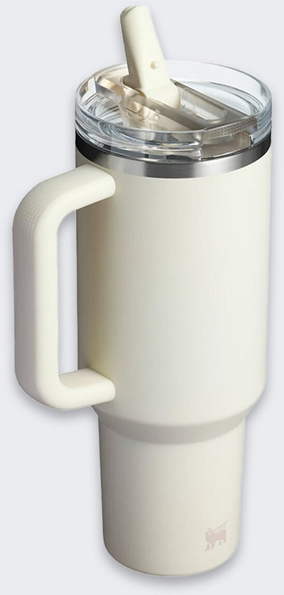 Gotë termike Stanley Quencher ProTour Flip Straw, 0.89L, çelik inoks, krem