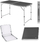Tavolinë kampingu Nils Camp NC1605, 60 x 120 x 70 cm, e palosshme, gri