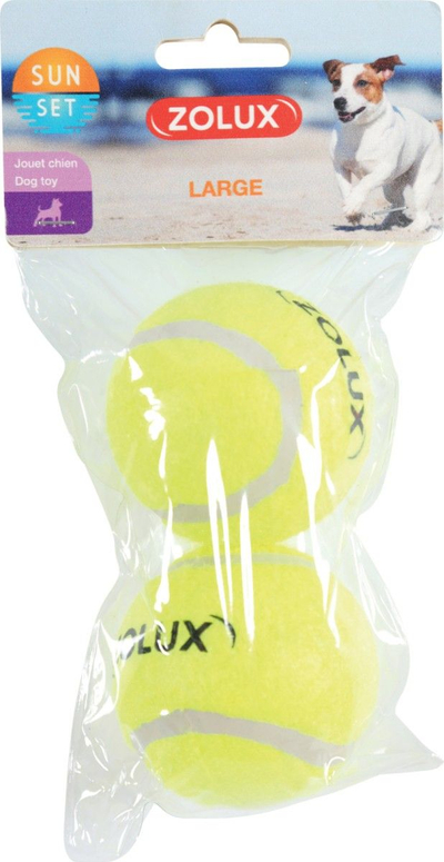 Top lodër për qen Zolux Sunset Ball Large, 5.8 cm, set 2 copë, e verdhë fluo
