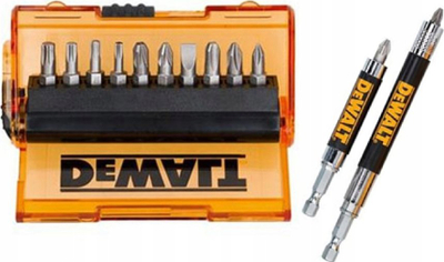 Сет битови за шрафцигер DeWalt DT71502, 14 парчиња, со магнетен држач, портокалов