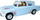 Set lodër Harry Potter Ron, makinë Ford Anglia fluturuese, me dy kukulla, blu