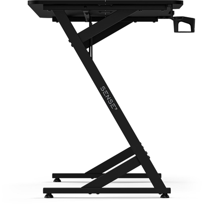 Tavolinë gaming SENSE7 VAMO, 140x70cm, strukturë çeliku, e zezë