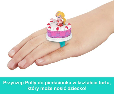 Set lodre Mattel Polly Pocket 80th Anniversary Ring Box, kompakt zemër, me kukull dhe unazë, shumëngjyrësh