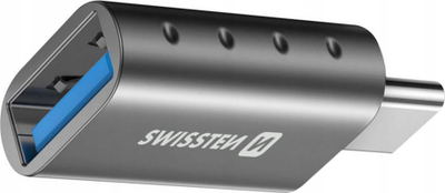 Përshtatës OTG Swissten, USB C në USB A, 3.2 Gen 2, argjendtë