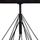 Llambë tavoline Geilo HM7416, metal PVC, 48.5 cm, e zezë