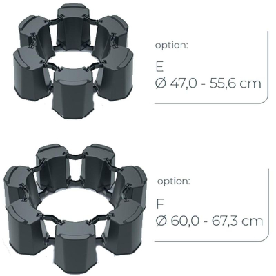 Bazë modulare për depozitë uji Waterform Modular Basecan Set, plastike, set me 25 copë, antracit