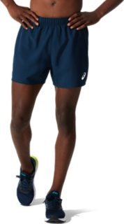 Pantallona të shkurtra vrapi ASICS Core 5 Inch, të lehta, thahen shpejt, blu e errët