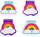 Bllok shënimesh Fandy Notesik Rainbow Bloc, 38 fletë, 6x10cm, shumëngjyrësh