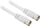 Kabllo RF Tecline Fröhlich Walter 39900802, F plug mashkull në F plug mashkull, 1.5 m, izolim i dyfishtë, e bardhë