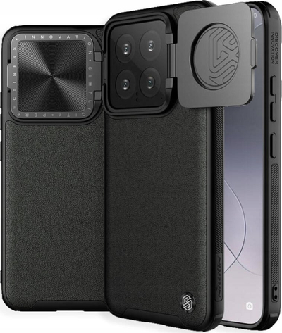 Mbrojtëse telefoni Nillkin Camshield Prop Leather Xiaomi 14 Pro, me magnet, kapak kamere, e zezë