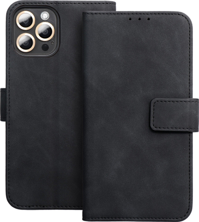 Mbulesë libri Forcell Tender për Xiaomi Redmi 10C, lëkurë eco, me magnet, e zezë