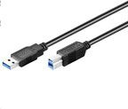 Kabllo USB MicroConnect USB 3.0 USB A në USB B, 1m, e zezë