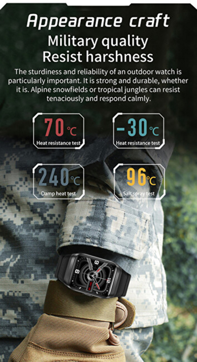 Orë e mençur Wotchi GPS Smartwatch WODS2BK, e zezë