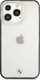 Kapak telefoni BMW Signature Collection për iPhone 13 Pro Max, shpinë transparente, kornizë e zezë