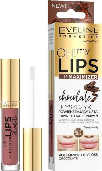 Lip gloss Eveline Oh My Lips Plumping, 4.5ml, nuancë chocolate