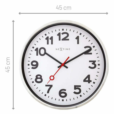 Orë muri Nextime 3292AR, e argjendtë/bardhë