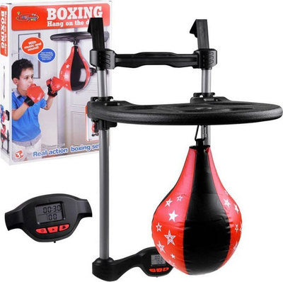Set boksi për fëmijë Yokomisiad SP0695, për derë, me timer, e kuqe e zezë