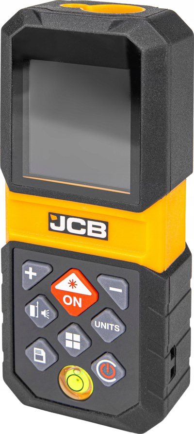 Matës lazer distances JCB Digital Meter 80M, ekran LCD, USB C, i verdhë