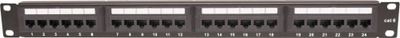 Panel patch C&amp;C Partners TE Cat.6, 24xRJ45 UTP, 19" 1U, i zi