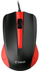 Maus C-Tech WM-01R, me kabllo, USB, i zi dhe i kuq