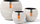Set vazo dekorative Capi Europe Ball Rib, 3 copë, fiberglas, ngjyrë krem