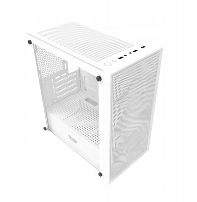 Karkasë kompjuteri Darkflash M305 Mesh, M-ATX, me xham anash, e bardhë