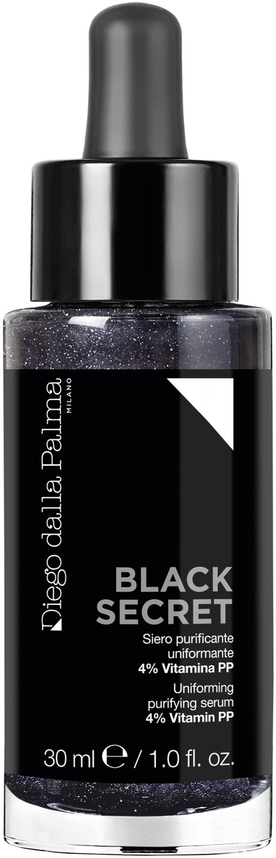 Serum fytyre Diego Dalla Palma Black Secret Uniforming Purifying, 30ml, për pastrim dhe njëtrajtësim