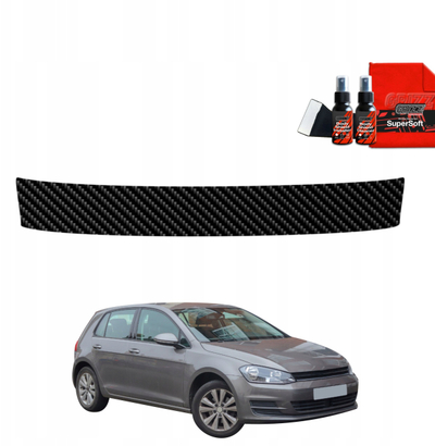 Заштитна фолија за багажник BodyShield Volkswagen Golf 7, Hatchback 5D 2012-2020, ефект на карбон, црна