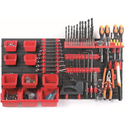 Pllakë organizuese veglash Prosperplast KBBS4040, 2x 38x39 cm, plastike e fortë, e zezë