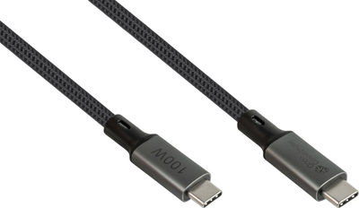 Кабел USB Alcasa 2402 T005A, USB4 Gen 2x2, 0.5m, USB C, графит