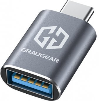 Adapter USB Graugear USB 3.2 Gen2, Type A në Type C, 10 Gbit/s, gri