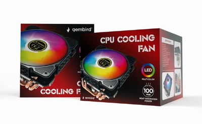 Ftohës Gembird HURACAN ARGB X140, 120 mm, 100W TDP