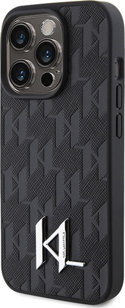Mbrojtëse telefoni Karl Lagerfeld KLHCP15XPKLPKLK, lëkurë, për iPhone 15 Pro Max 6.7", e zezë