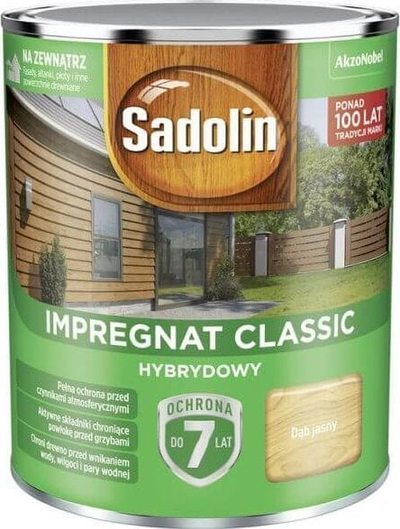 Impregnant druri Sadolin Classic, 0.75L, për jashtë, lis i çelët