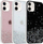 Këllëf telefoni me glitter për iPhone 12 Pro Max, plastikë e butë, i tejdukshëm me shkëlqim, rozë