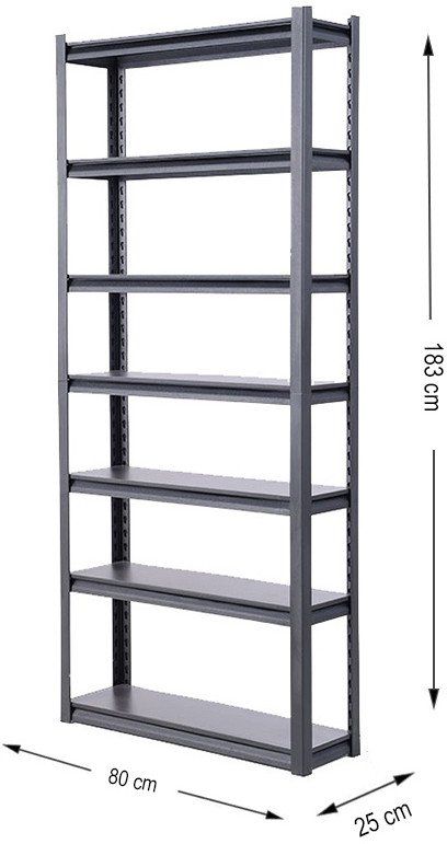Raft magazinimi Haushalt Storage Shelf, 183x80x25cm, kapacitet 50kg