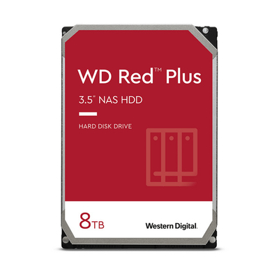 Hard Disk Western Digital WD Red Plus WD80EFZZ, 8TB, 3.5\", 5640RPM, 128MB Cache, SATA 6Gb/s, i kuq