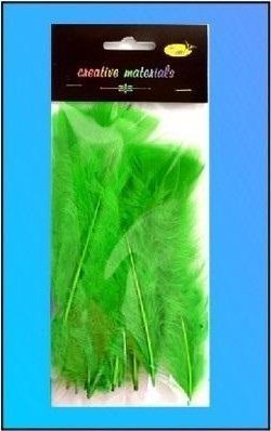 Pupla për zbukurim Galeria Ho Soft Feathers, 15 copë, jeshile e çelët